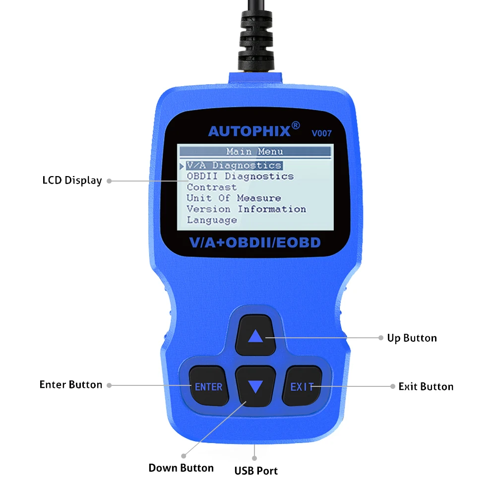 Автомобильный сканер Autophix V007 для Golf Passat A4 A6 Q7 ABS SRS Oil Service OBD2 телефона/A-udi/S-koda/S-eat -