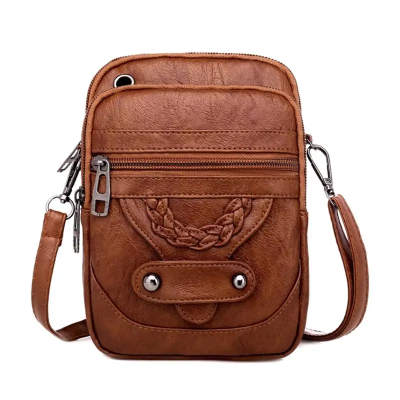 

THINKTHENDO Women Handbags Fashion Shoulder Bag Cell Phone Purse Small Crossbody Bag Vintage Ladies Flap Bag Female