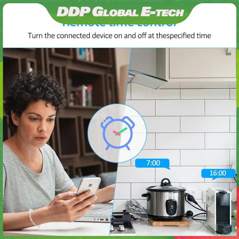 

With Power Monitoring Wireless Remote Socket Wifi Eu Plug Smart Sockets Smart Life App Control Power Socket Timing Function Tuya