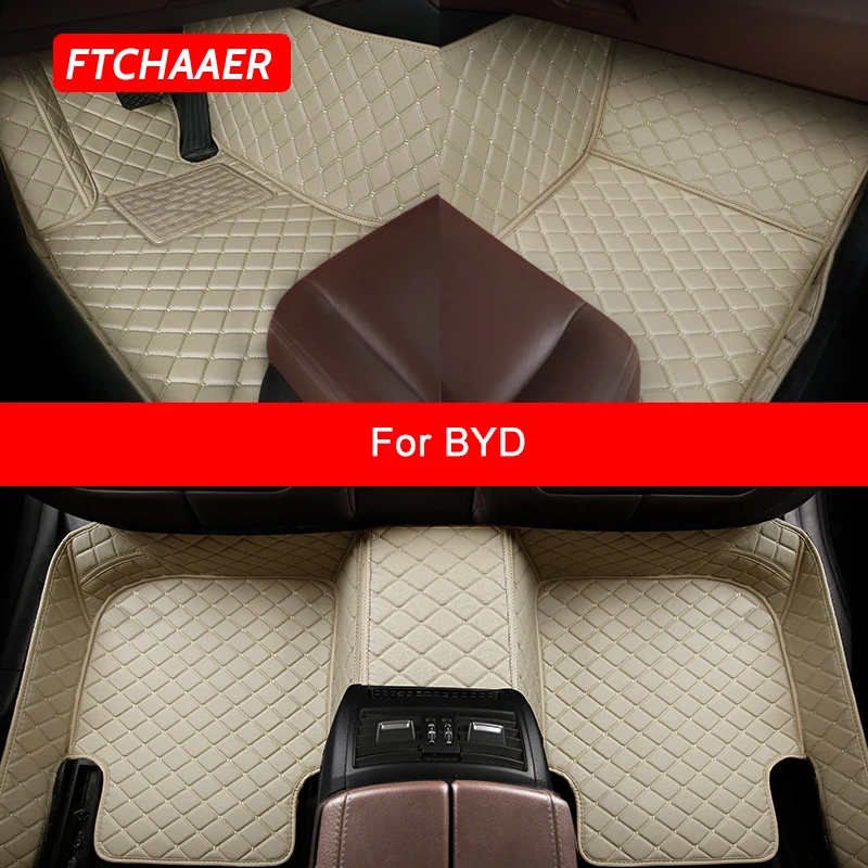 

FTCHAAER Custom Car Floor Mats For BYD Song Qin Tang Yuan Han F0 F3 F6 F5 G3 G6 S1 S5 S6 S8 Auto Accessories Foot Carpet