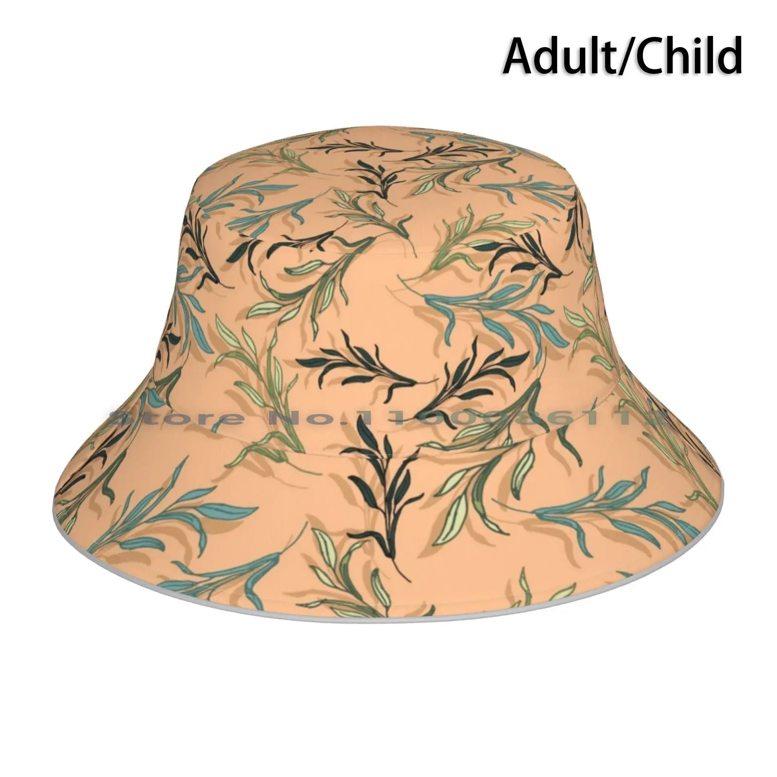 

Панама с декоративными листьями, Солнцезащитная шапка, складная уличная шляпа для рыбалки с художественным Рисунком Листьев