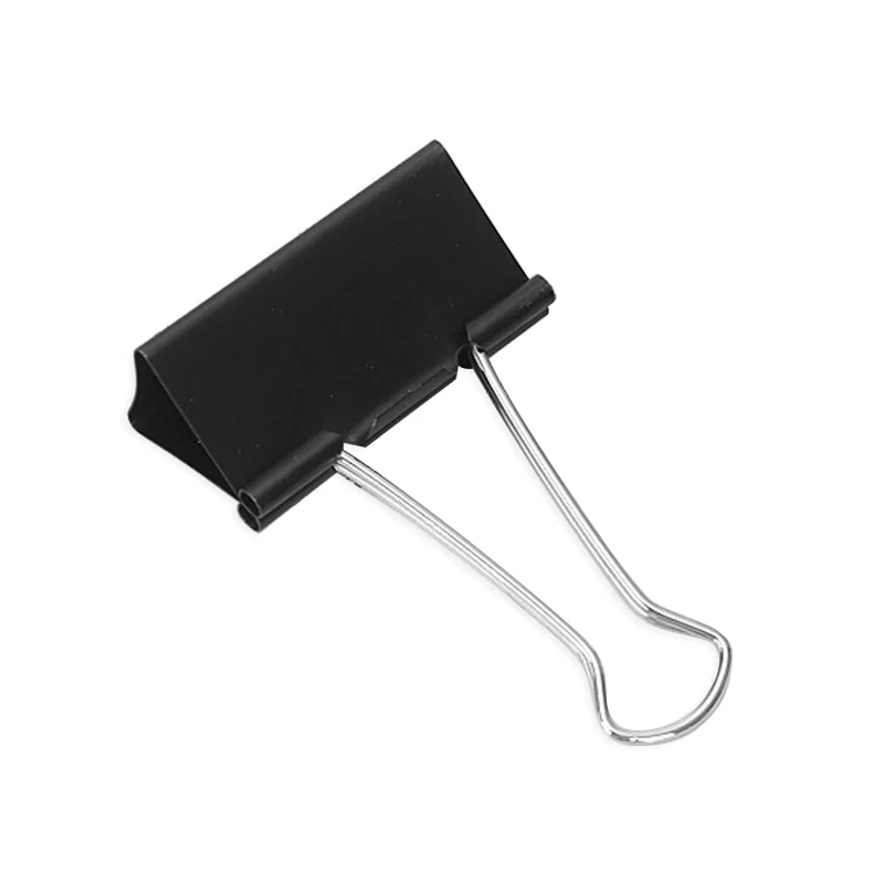 Зажим для бумаги в виде ласточкиного хвоста черный металлический зажим 19 25 32 41 51