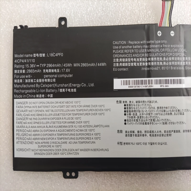 L18M4PF0 L18C4PF0 L18D4PF0 Аккумулятор для ноутбука Lenovo ThinkBook 13S K3 K4 IWL K4-ARE 14S IML 20R9 20RM 20RR 20RS