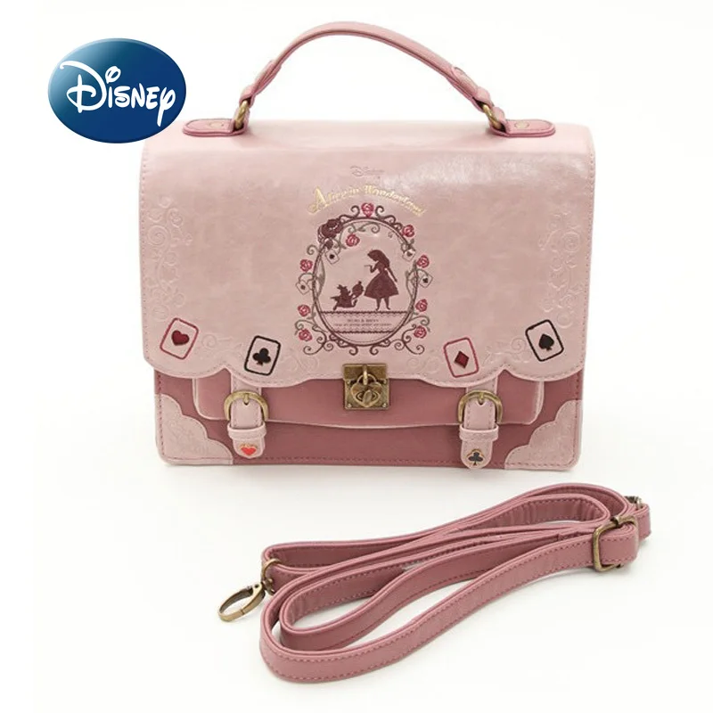 Disney-mochila Lolita de cuero PU para mujer, bolso femenino de moda de Alicia en el país de las Maravillas, para Cosplay, de alta calidad, novedad de 2022