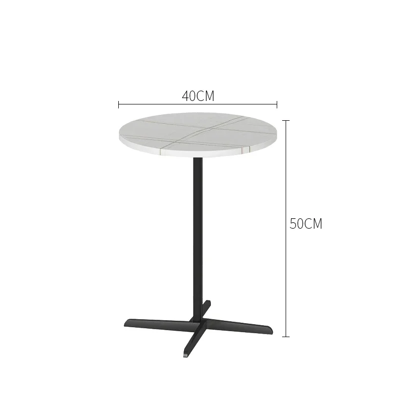 Круглая сланцевая кофейный столик высокий белый стол для зала современный