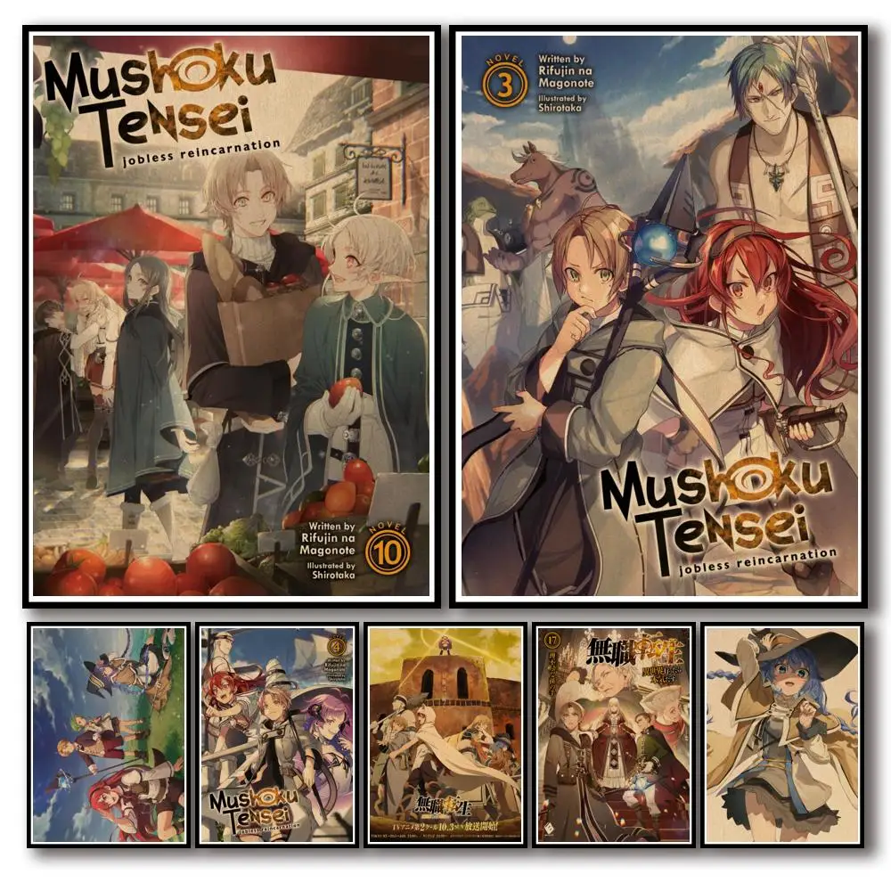 

47 дизайнов аниме Mushoku Tensei безработная реконструированная искусственная наклейка необычная Наклейка на стену