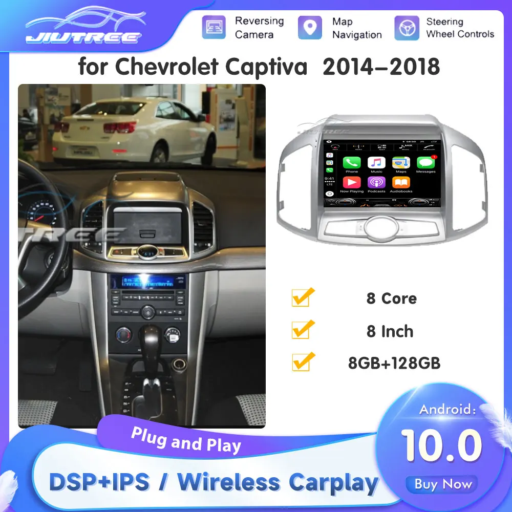 

Android 10 For Chevrolet Captiva 2014-2018 Car Radio 8GB+128G Multimedia Video Player Navigation GPS Wireless Carplay