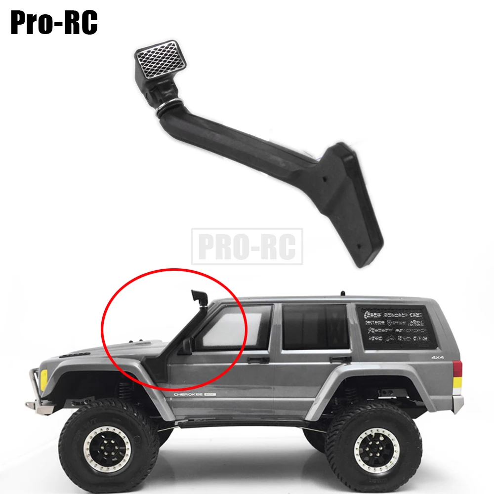 VITEZOR RC Car 1:10 Scale Black Rubber Snorkel for Axial SCX10 II 90046 90047 Body Shell Parts