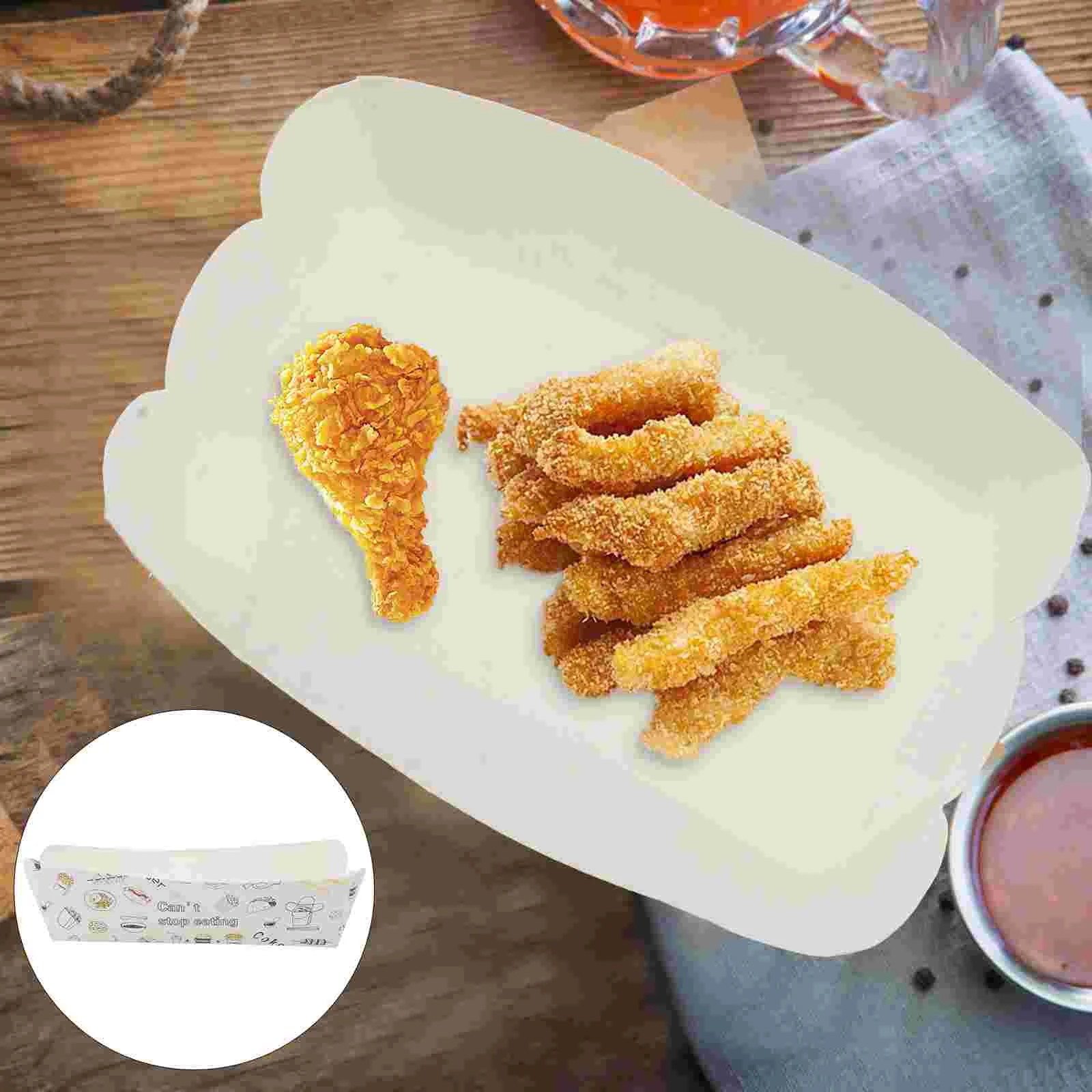 

Snackbox Trays Container Paper Containers Take Out Disposable Storage Boxes Tray Nacho Dog Cupsbingoboats Lunch Hot French Boat