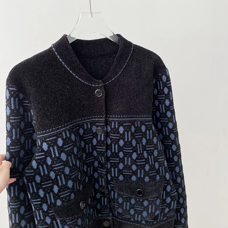 M Family 2023 Ранняя осень новый французский стиль вельветовый жаккардовый короткий