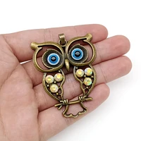 1pcs zinc alloy owl pendant electroplating antique bronze charm for making necklace diy handmade jewelry accessories wholesale