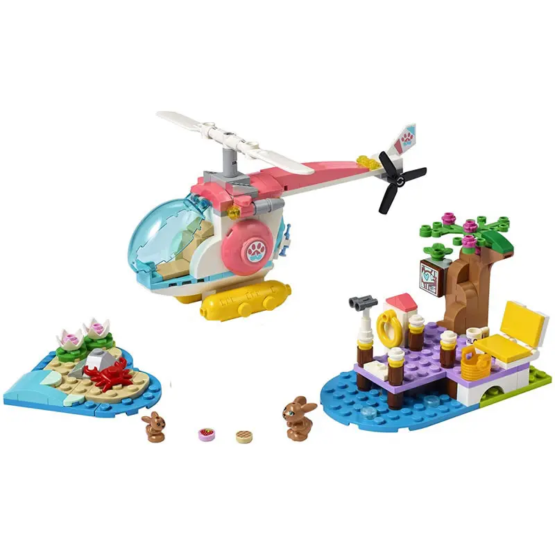 

Vet Clinic Rescue Helicopter Girls Friend Building Bricks Block Toys 41169 DIY Toys Girls Birthday Xmas Gift