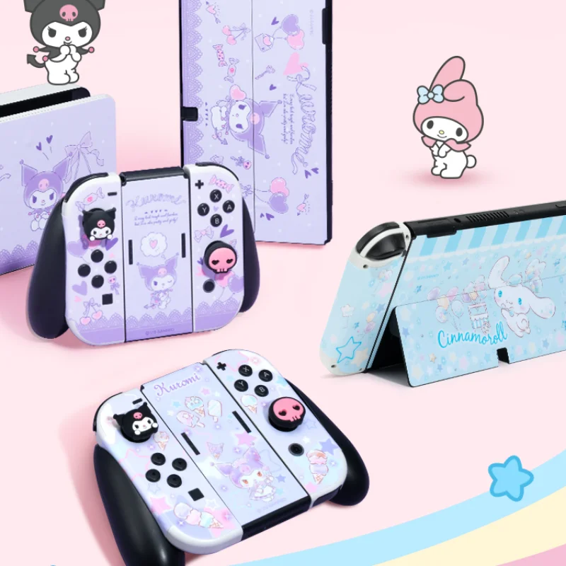 

Sanrio Cinnamoroll Switch Decorative Stickers Kuromi Pachacco Cute Cartoon My Melody No Offset Wear-resistant Scratch-resistant
