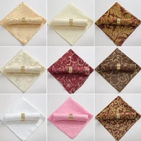 1 pcs hotel folding cloth square table cloth napkins for wedding birthday decoration colored napkin fabric embroidered 48cm