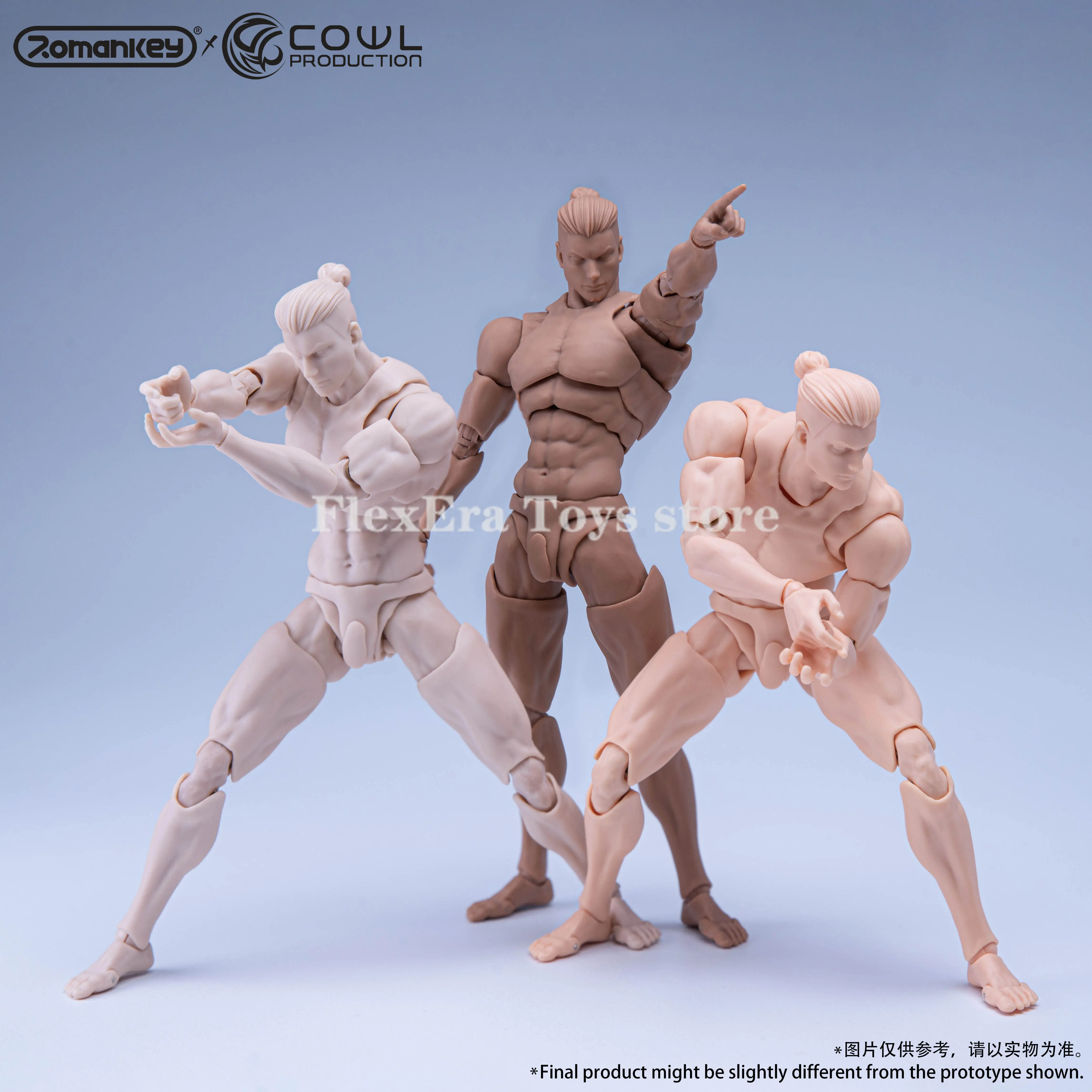 Фото Фигурка-модель Romankey X COWL, масштаб 1/12, супергибкое тело с шарнирами, 16,5 см, сильные мышцы, для боевых искусств, кунг-фу, мальчик, игрушка №4