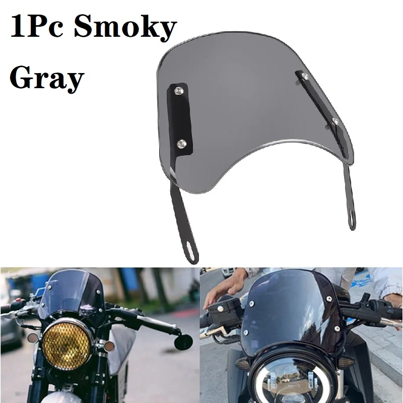 

5-7-дюймовая ретро фара для лобового стекла мотоцикла, аксессуары для мотоциклов для Harley Honda Yamaha Kawasaki Suzuki