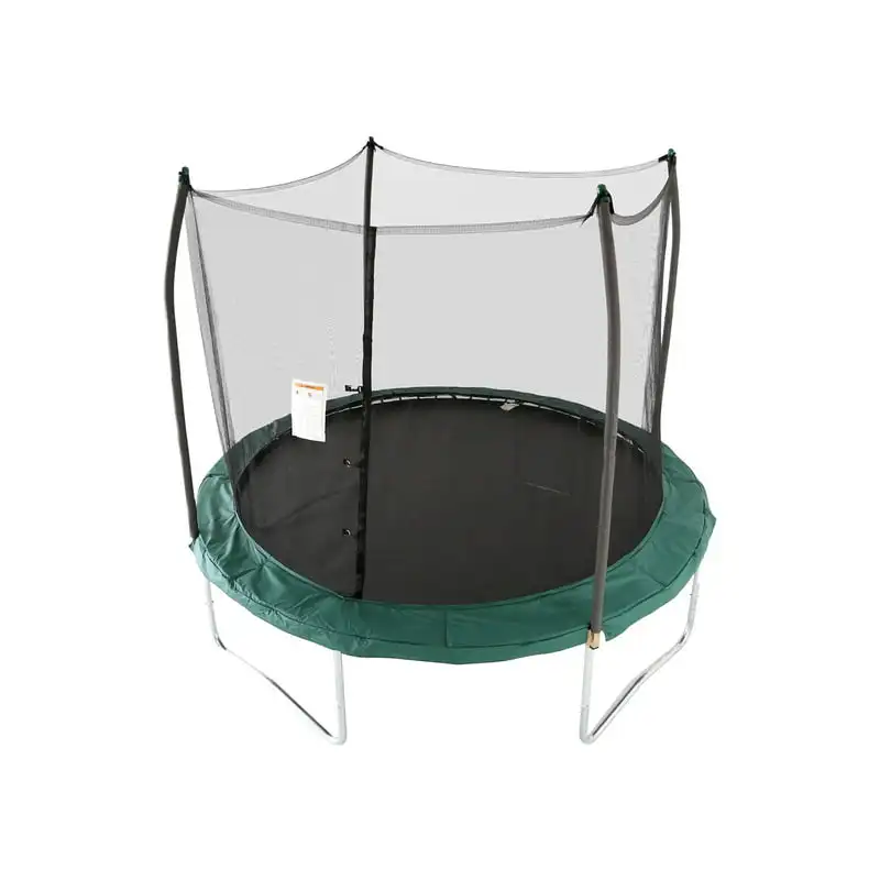 

Trampolines 10-Ft Round Outdoor Trampoline with Enclosure, Green Encubadoras para huevos de pollo намордник для ку