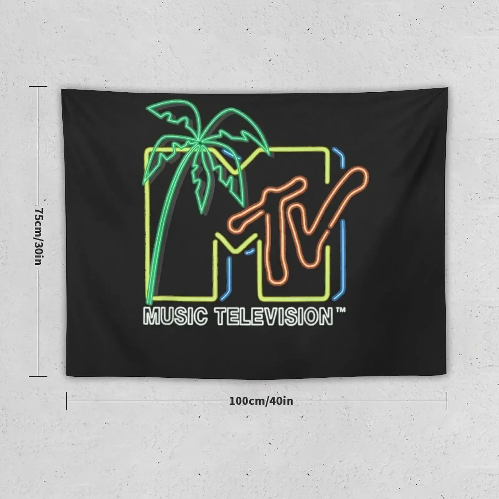 MTV неоновый свет логотип гобелен гобелены украшения Настенный декор спальни