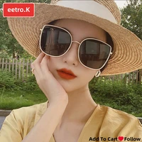 sunglasses women white sunglass photochromic cat eye sun glasses girl square eyewear casual gradient shade drop free shipping