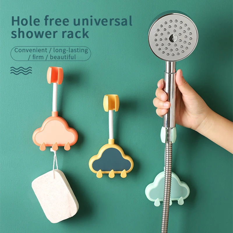 

Universal Adjustable Shower Holder Self-Adhesive 360° Shower Head Holder Wall Mount For Bathroom Accessories Douche Punch-Free