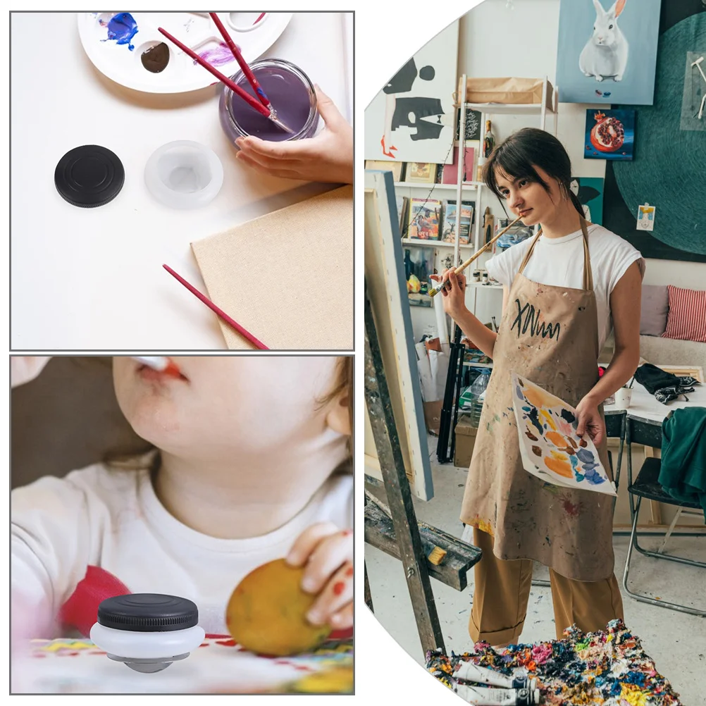 2 шт. цветной горшок для карандашей держатель чистки кистей палитры масляной