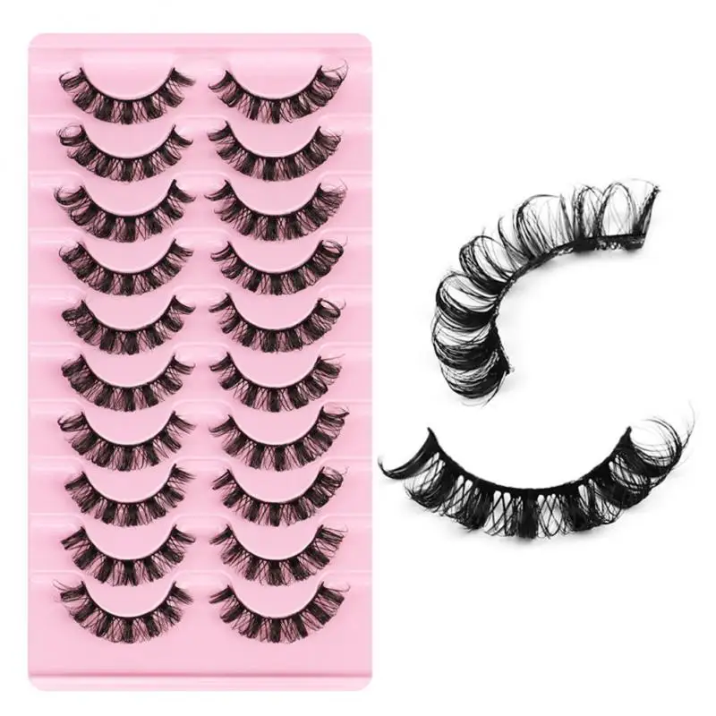 

DD Curling False Eyelashes 10 Pairs Of Large Curly Curling False Eyelashes Europe And The United States Thick False Eyelashes