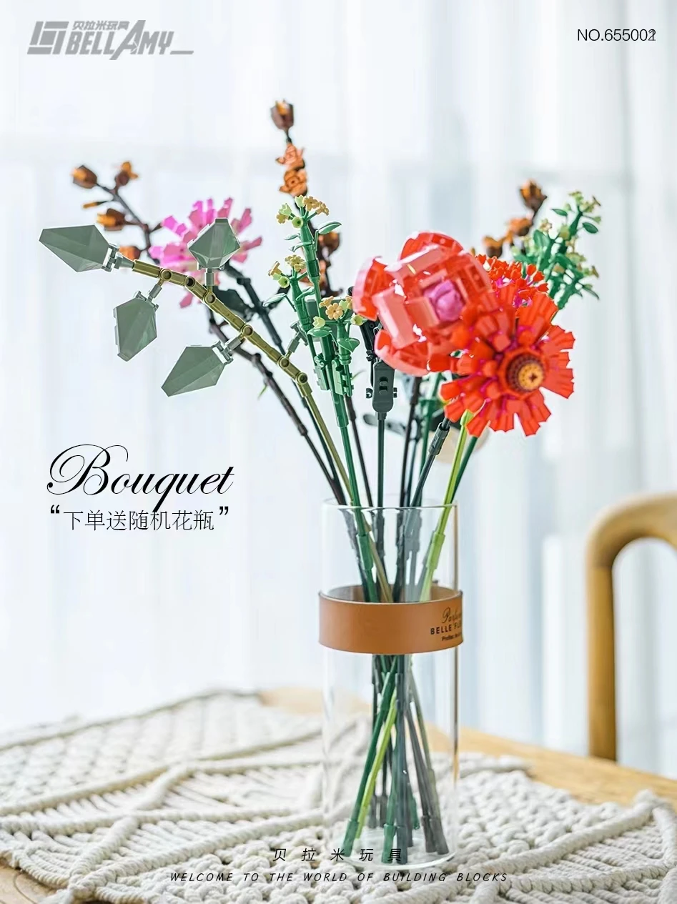 

Building Block Bouquet Rose Preserved Fresh Flower Holiday Gift