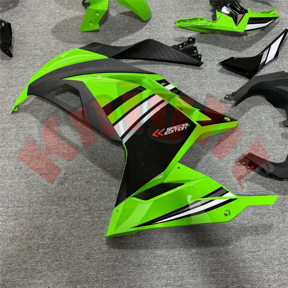 Фото Комплект обтекателя для инъекций пластика мотоцикла, подходит для Ninja 250/300 2013-2017, обтекатель зеленого и черного цвета EX250/300 13-17 лет №5