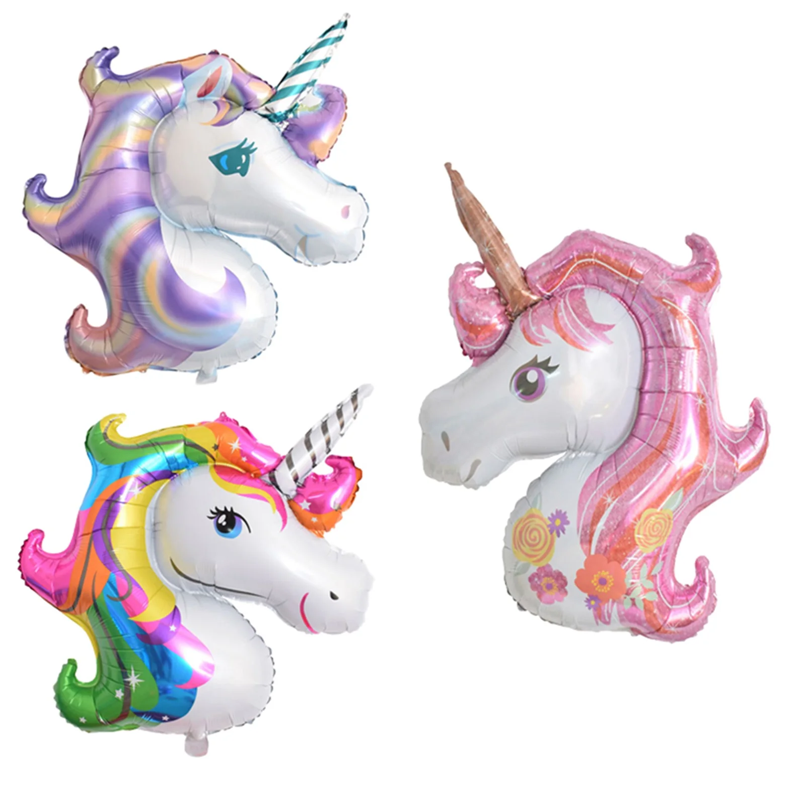 

Rainbow Uni-Corn Balloons Colorful Uni-Corn Balloons Uni-Corn Party Supplies Pink Uni-Corn Birthday Decor For Girls