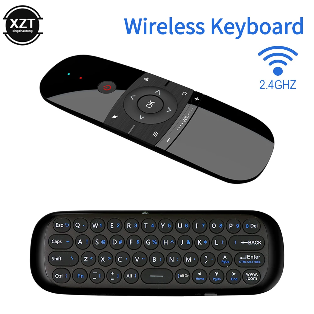 

W1 2.4G Wireless Keyboard Air Mouse Smart Remote Control for Android TV Box PC Rechargeble Fly Air Mouse Mini Wireless Keyboards