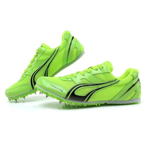 Кроссовки легкие с шипами для мужчин и женщин, спортивная обувь для бега, легкие гоночные матчи, шипы, размер 35-45