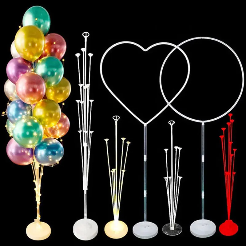 

1/2Set Balloon Stand Column Balloons Holder Arch Glue Dot Chain Clip Kids Birthday Party Supplies Wedding Decoration Baby Shower