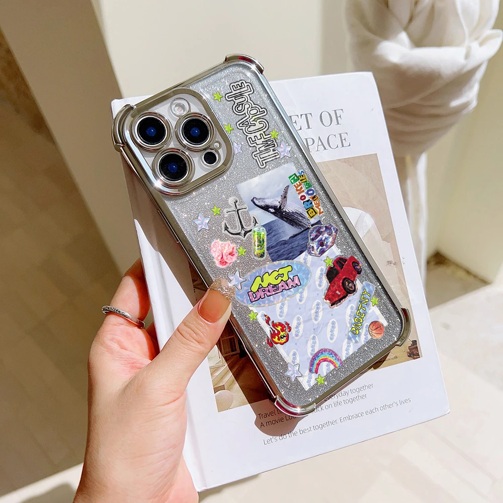 Kpop N-NCT D-Dream Plating Case For iPhone 16 15 14 13 12 11 Pro Max X XR XSMax 7 8 6 Plus Anti-Fall Airabag Back Cover