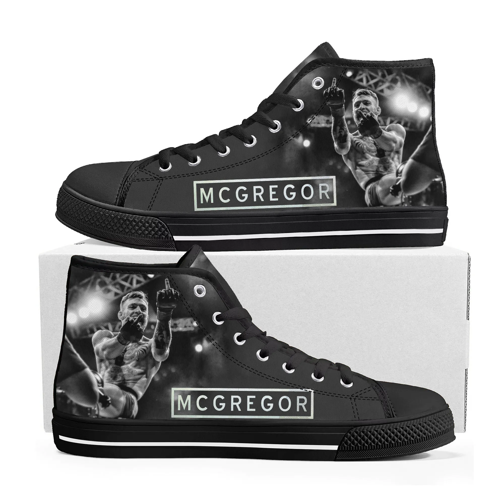 

Conor McGregor Notorious Men Fans High Top Sneakers Mens Womens Teenager Canvas Sneaker Casual Custom Made Shoes Customize Shoe