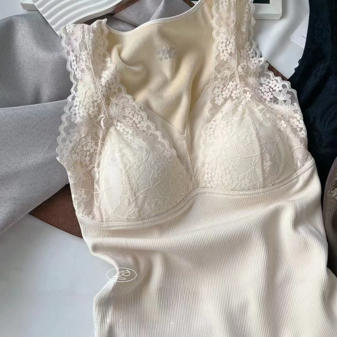 Huizhixin 6523 осенне-зимний кружевной жилет с v-образным вырезом и одной фиксированной