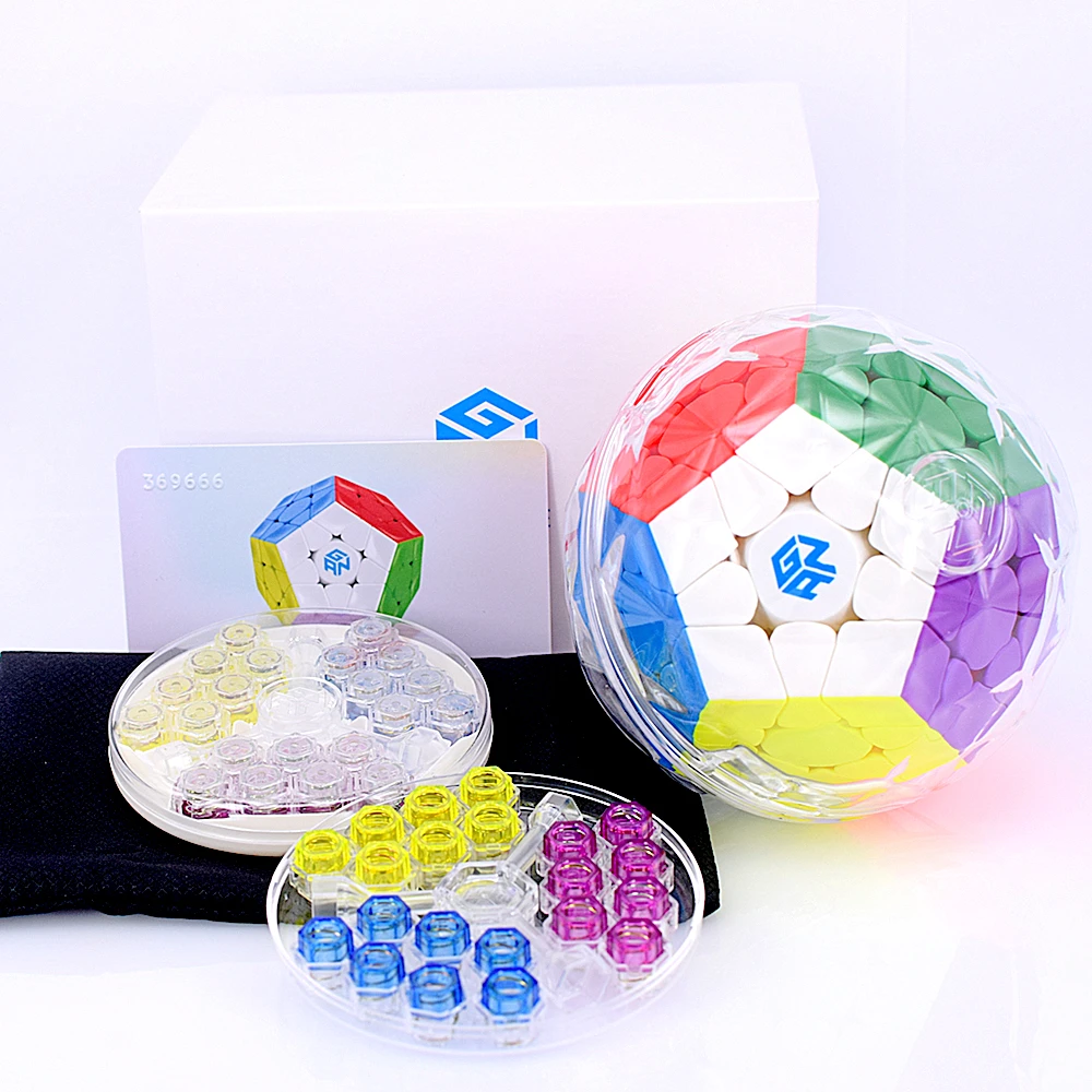 GAN Megaminx 3X3 Magnetic Magic Speed Cube Stickerless Professional Fidget Toys Cubo Magico Puzzle Twelve-sided Cube