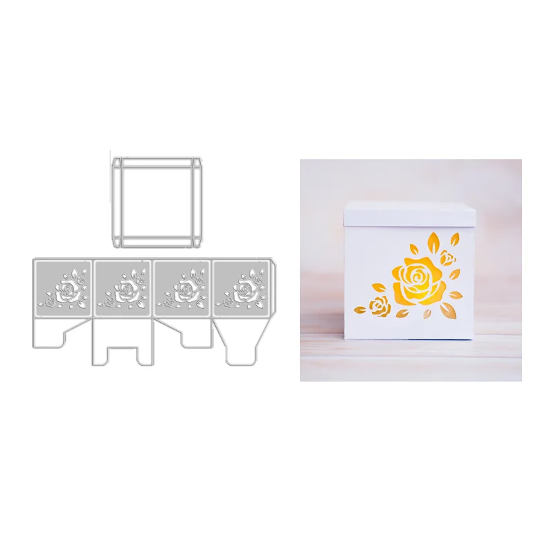 

Новинка 2023 розовая мини 3D коробка металлические Вырубные штампы для скрапбукинга бумажная рамка карточки принадлежности для рукоделия
