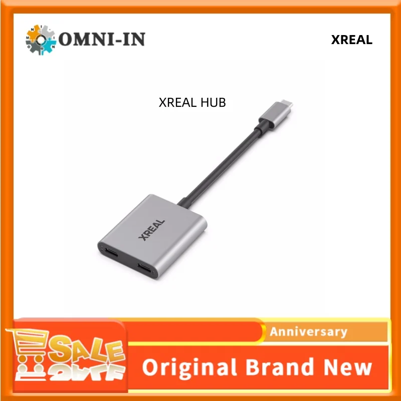 Фото XREAL Hub для AR-очков, адаптер для зарядки и использования, прямое подключение к портативным устройствам Switch, быстрая зарядка PD с частотой 120 Гц №2