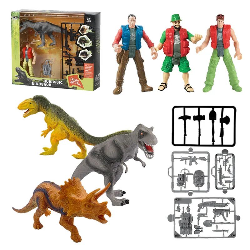

Animal Dinosaurs Figures Toys Novel Children Toys T-rex Triceratop Soldier Weapon Accessories Indominus Rex Toys for 3-5 Yrs Boy