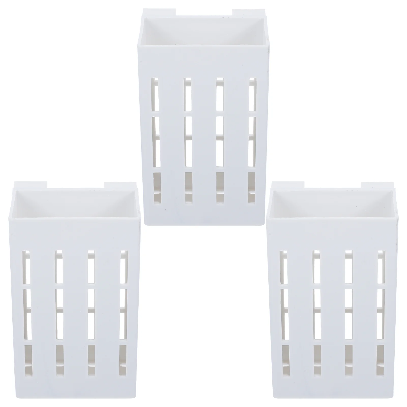 

3 Pcs Aquatic Baskets Aquarium Accessories Hollow Pot Plastic Go Containers Planting Planter Holder Glass Cup