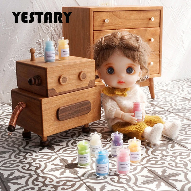 YESTARY Doll Furniture Obitsu 11 Bjd Doll House Accessories Toy 1/12 Dollhouse Furniture Colorful Aromatherapy For Candle Suit