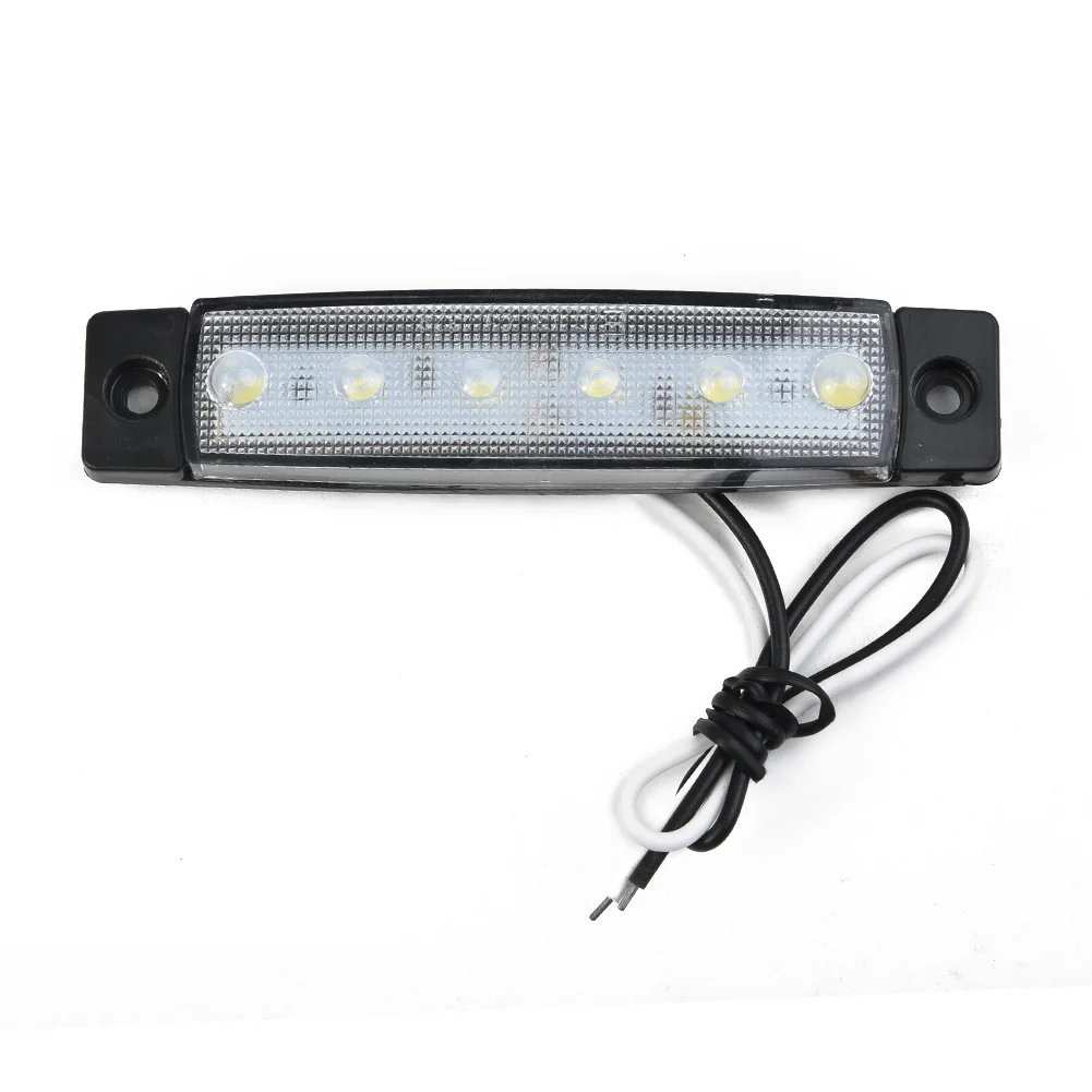 

1PC White 12V 6LED Side Marker Light For Trailer Truck Boat Bus Truck Trailer Indicator RV Lamp Accessories