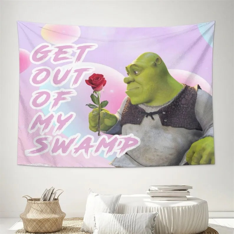 

Funny Tapestry Get Out Of My Swamp Tapestry Wall Hanging Home Decoration For Living Room Bedroom Dormitory Decoration