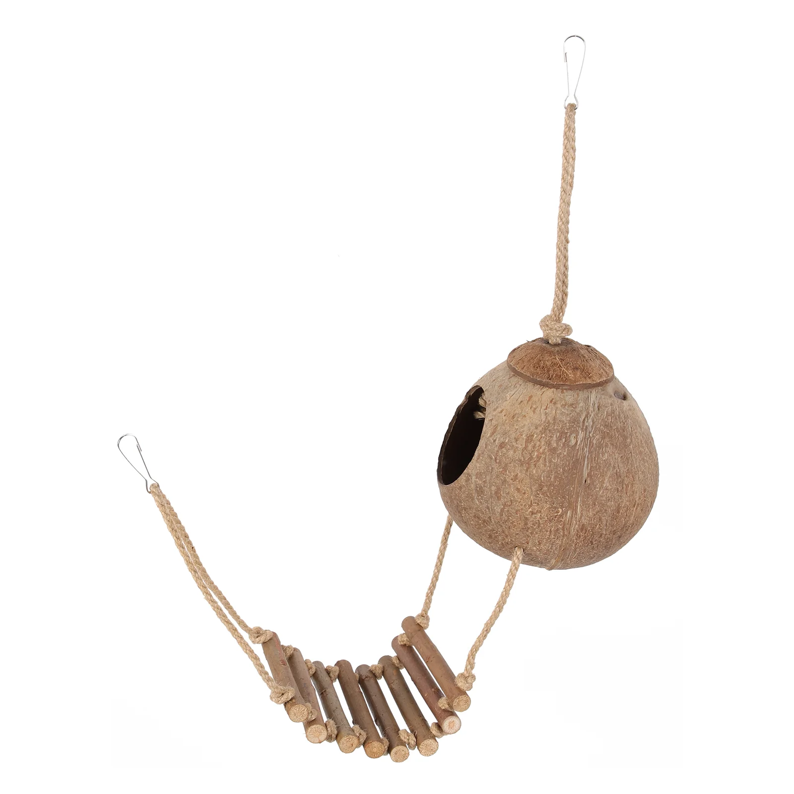 

Husk Hide Ladder Toys Turtles Bird Nesting House Decorative Lizard Hide Cave Birds Foods Feeder Turtle Toys