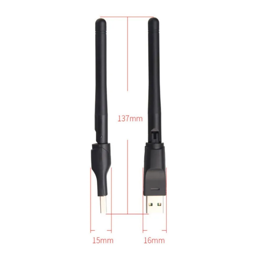 Wi-Fi адаптер 150 Мбитс MT7601, сетевая карта MT76018188, 2.4 ГГц, 150 Мбитс, USB Wi-Fi адаптер с LED-индикатором, USB Wi-Fi приемник (art.: 3920da18aa524) - 3920da18aa524
