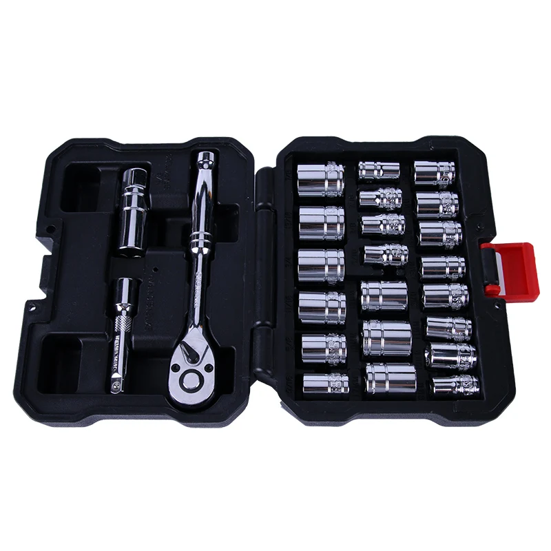 Wankebao Quick Release Ratchet Wrench Socket Set 24 Pieces Boxed Ratchet Wrench W003000 Enterprise Customization Torque Tools