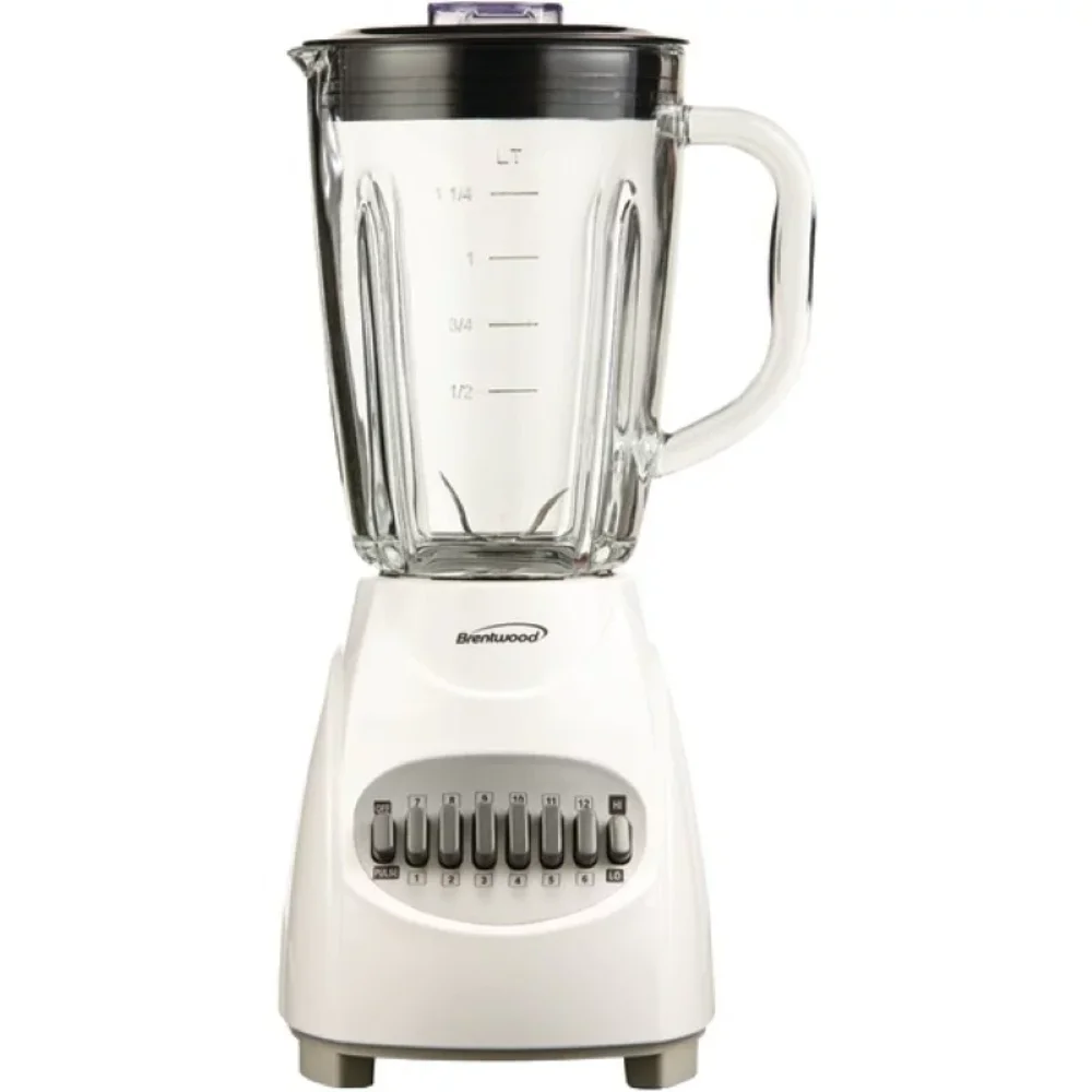 Brentwood JB-920W 12-Speed plus Pulse Blender with Glass Jar