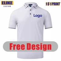 elike fashion new style custom polo shirt logo 7 color casual printed text picture embroidery clothing summer men and women tops