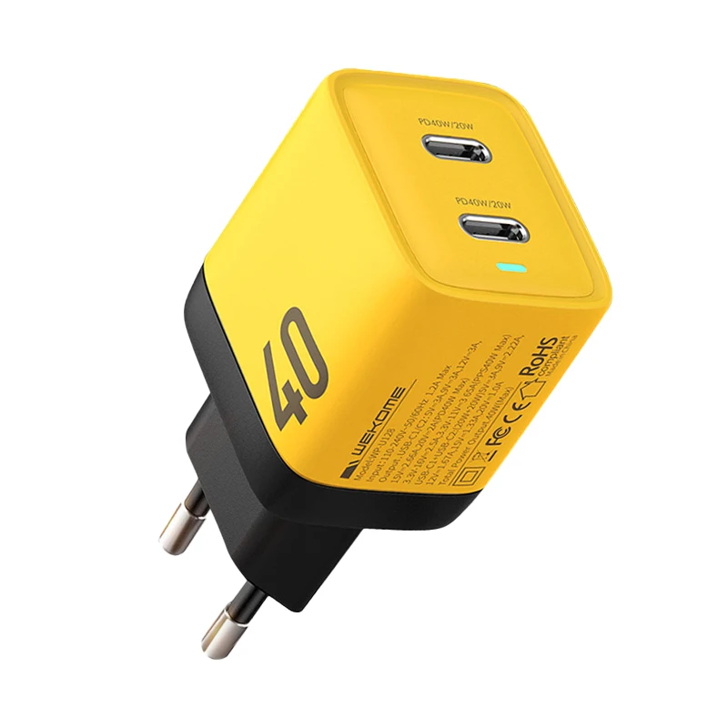 Сетевое зарядное устройство с 2 USB-портами, 40 Вт, 20 Вт