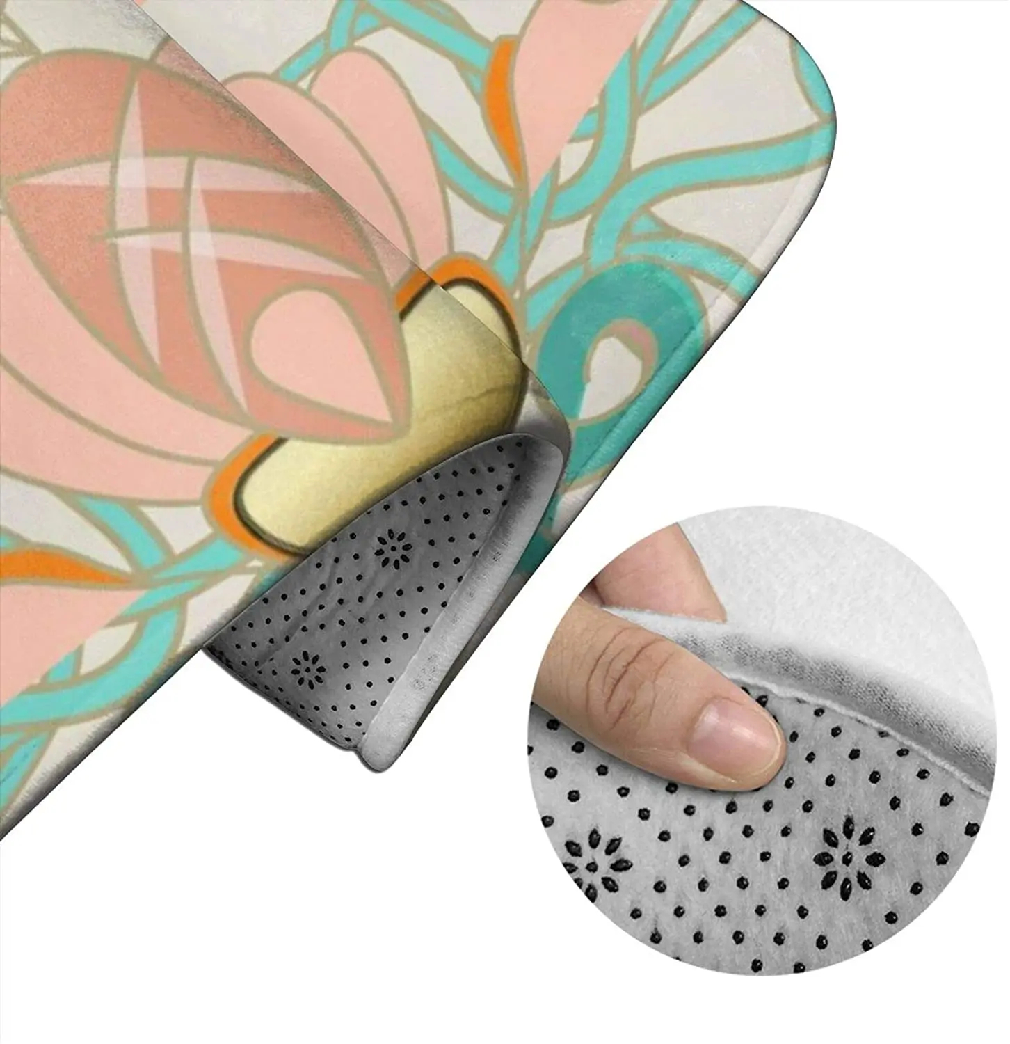 

Art Nouveau En Rose Bathroom Mat Sets 3 Piece Set Rugs Memory Foam Mat Set Toilet Seat Cover Bath Mat lid Cover